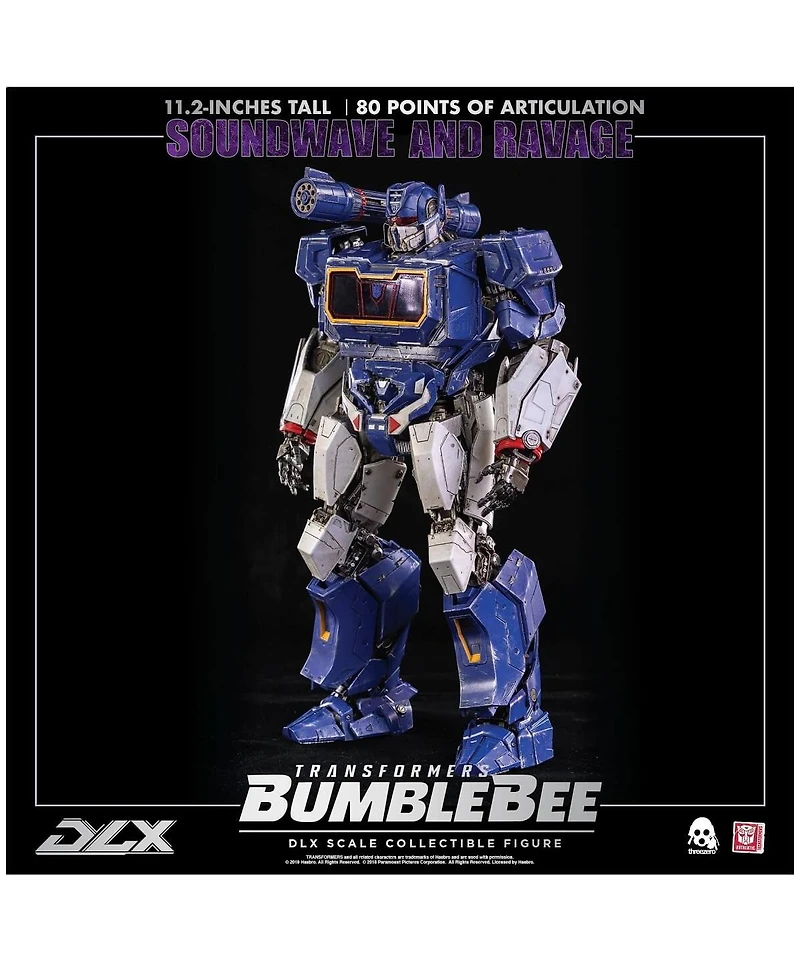 Transformers Soundwave and Ravage Collectible Figure Dlx Scale Collectible Figure | Transformers: Bumblebee | threezero
