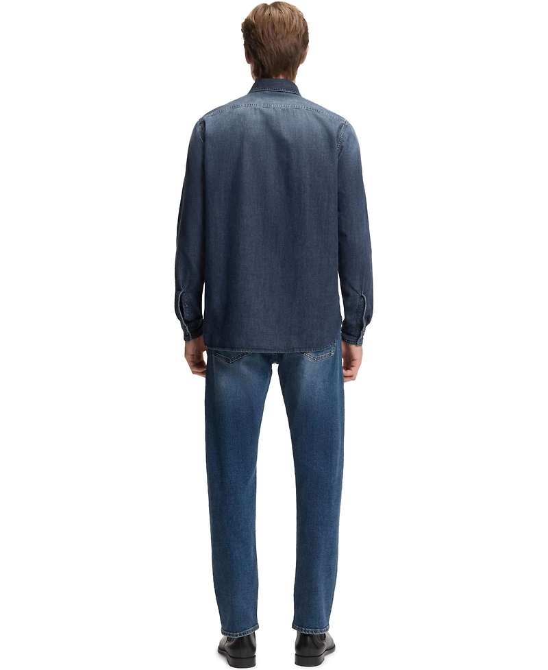 Boss by Hugo Men's Beckham x Blue Denim Shirt