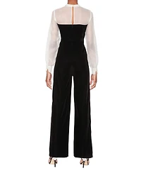 White Tie by Shani Women's Tuxedo Collared Jumpsuit