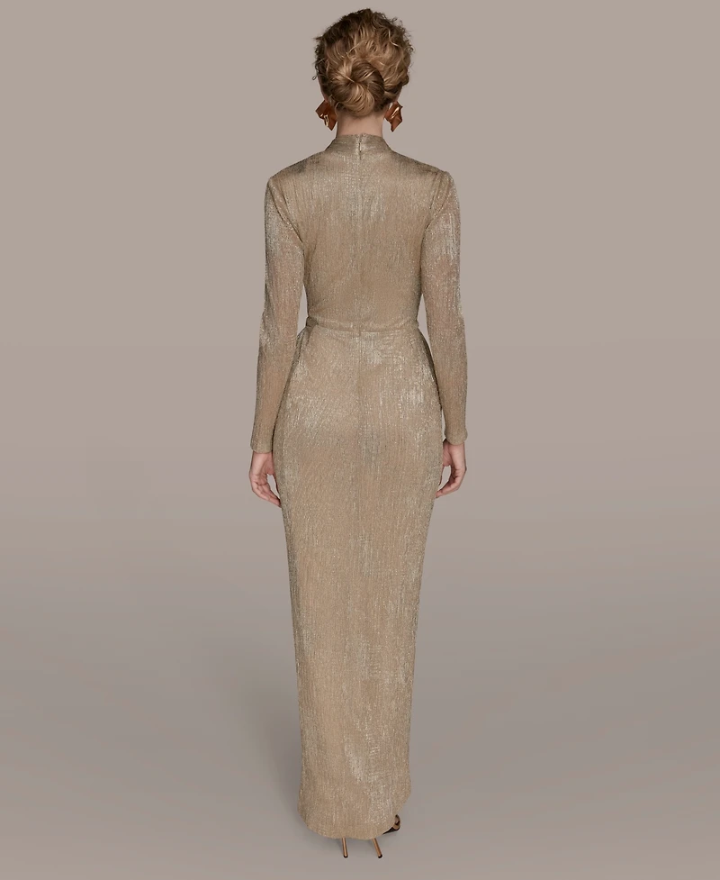Donna Karan New York Women's V-Neck Draped Gown