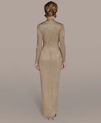 Donna Karan New York Women's V-Neck Draped Gown