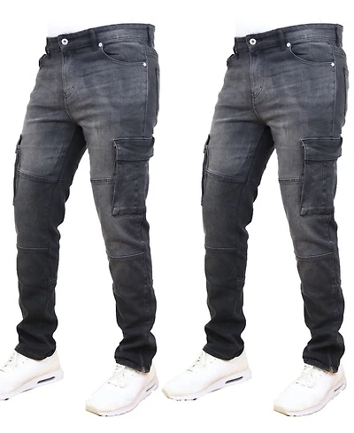 Blue Ice Men's 2-Pack Stretch Cargo Pocket Jeans