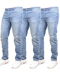 Blue Ice Men's 3-Pack Stretch Ripped Jeans