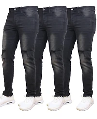 Blue Ice Men's 3-Pack Stretch Ripped Jeans