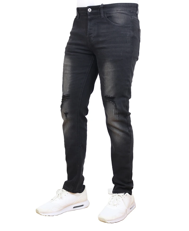 Blue Ice Men's Stretch Ripped Jeans