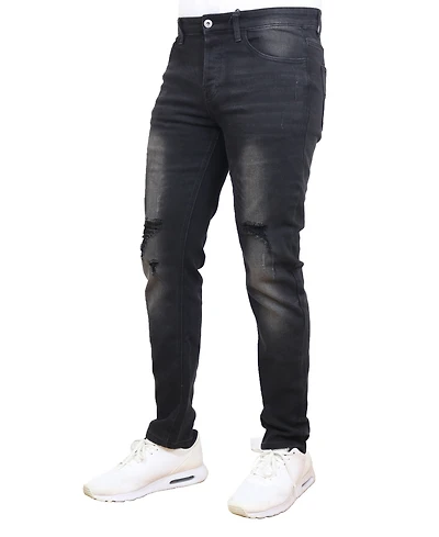 Blue Ice Men's Stretch Ripped Jeans