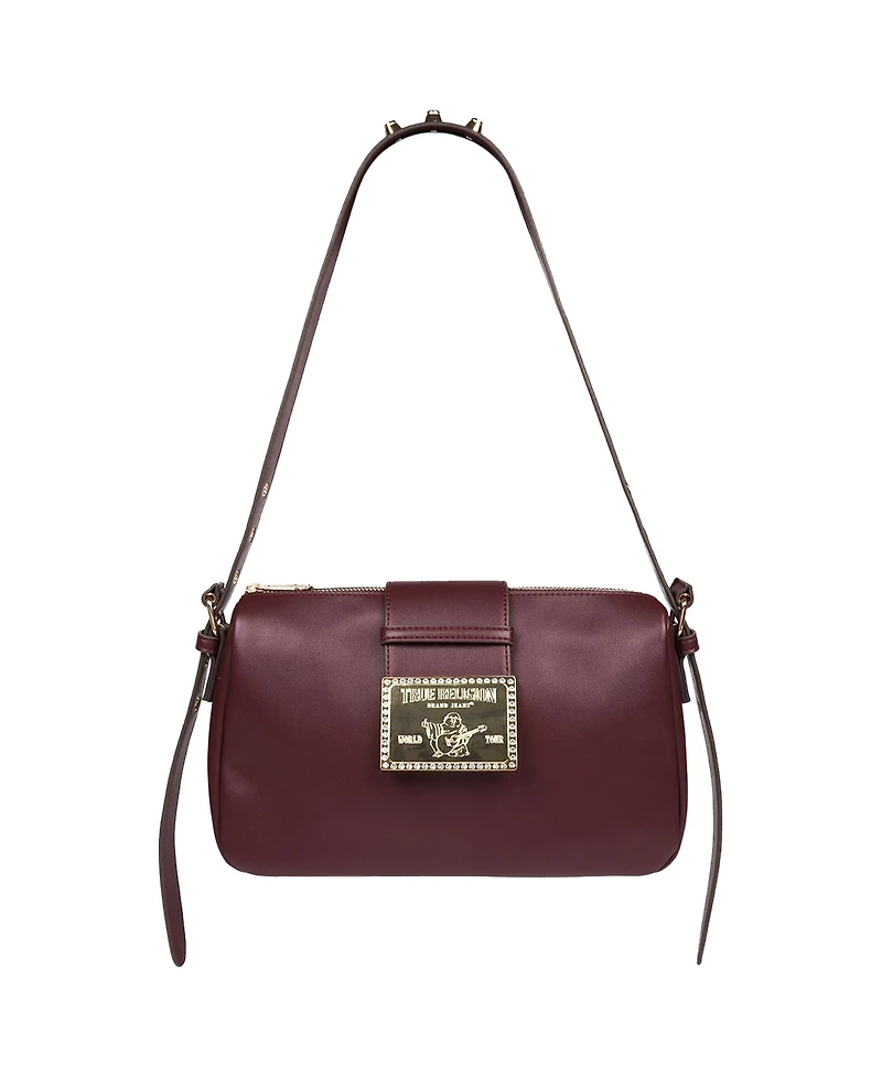 True Religion East West Shoulder Bag with Belt Buckle Tab