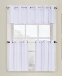 Montego Casual Textured Semi-Sheer Grommet Kitchen Curtain Valance