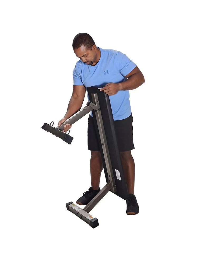 HolaHatha 300 Pound Capacity Foam Padded Flat Barbell Bench w/Steel Frame, Black