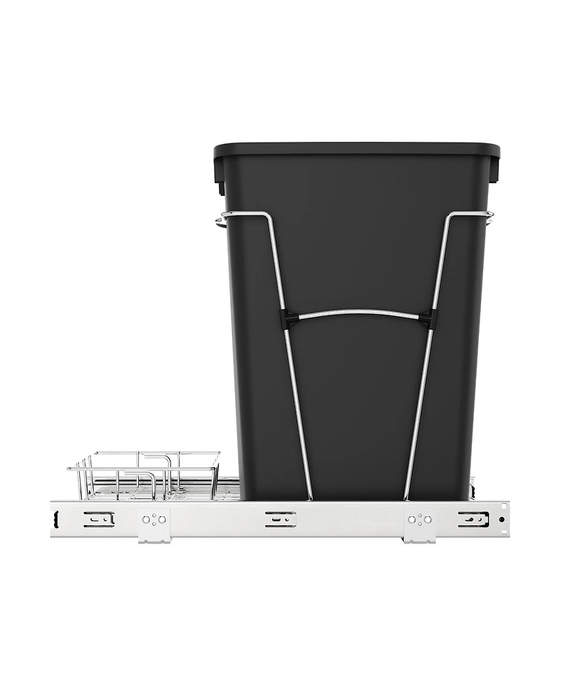 Rev-a-Shelf Pullout Trash Can 35 qt. for Kitchen Cabinets, Black, Rv-12KD-18C S