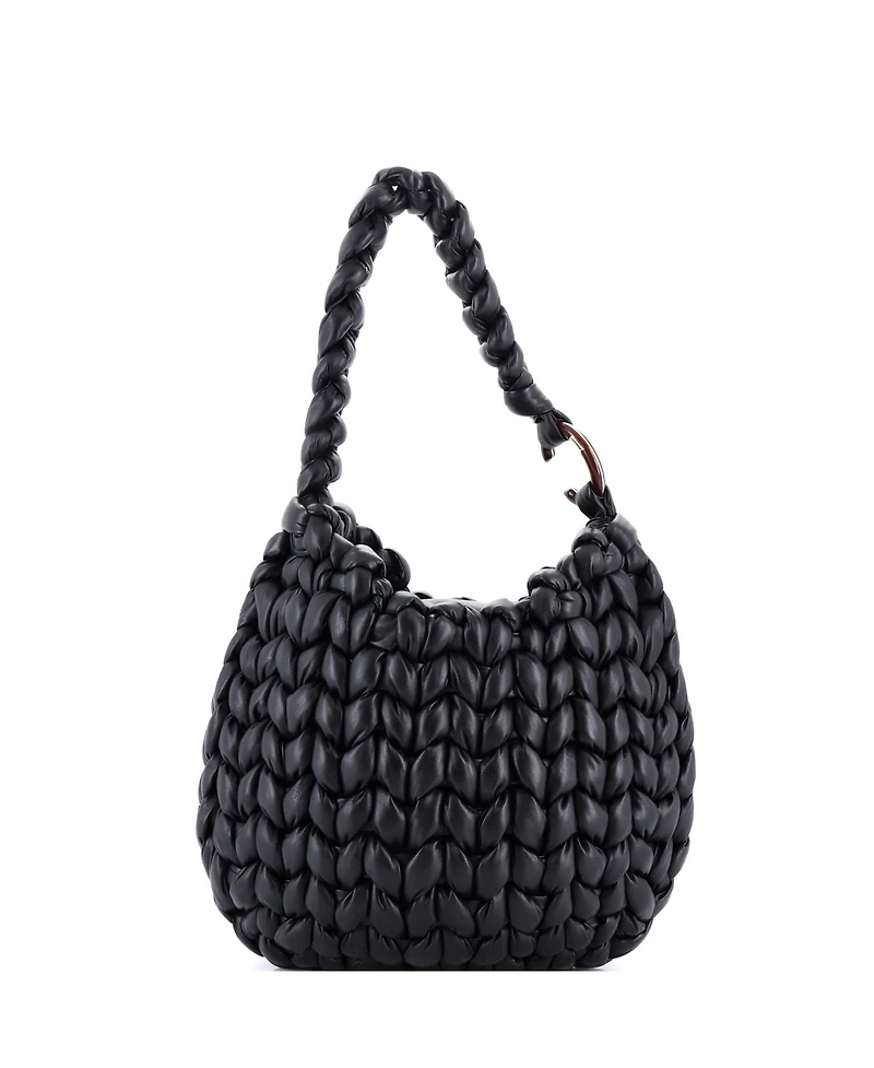 Pre-Owned Chloe Large Wooden C Hobo Woven Leather