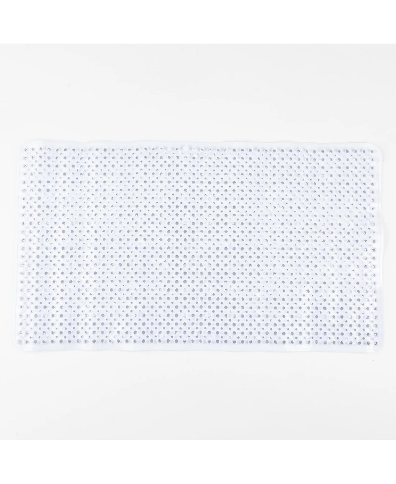 Cameo Non-Slip Bathtub mat, 26" x 15" Grass Texture Shower Mat with Suction Cups and Water Drain Holes, Bpa, LaTeX, Phthalate Free