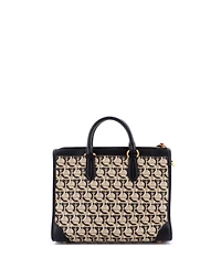 Pre-Owned Salvatore Ferragamo Convertible Zip Tote Gancini Jacquard