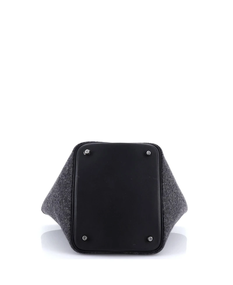 Pre-Owned Hermes Mm Picotin Lock Bag Felt with Leather