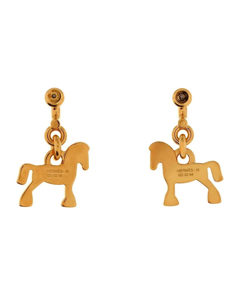 Pre-Owned HERMES Cheval Huggie Earrings