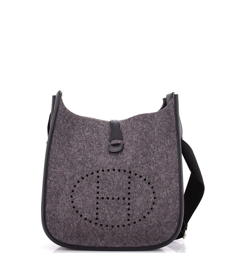 Pre-Owned Hermes Pm Evelyne Bag Gen Iii Felt