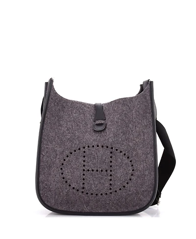 Pre-Owned Hermes Pm Evelyne Bag Gen Iii Felt