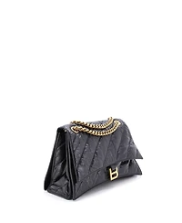 Pre-Owned Balenciaga Crush Chain Flap Bag Quilted Crushed Calfskin