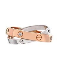 Pre-Owned Cartier Love 6 Diamonds Double Ring