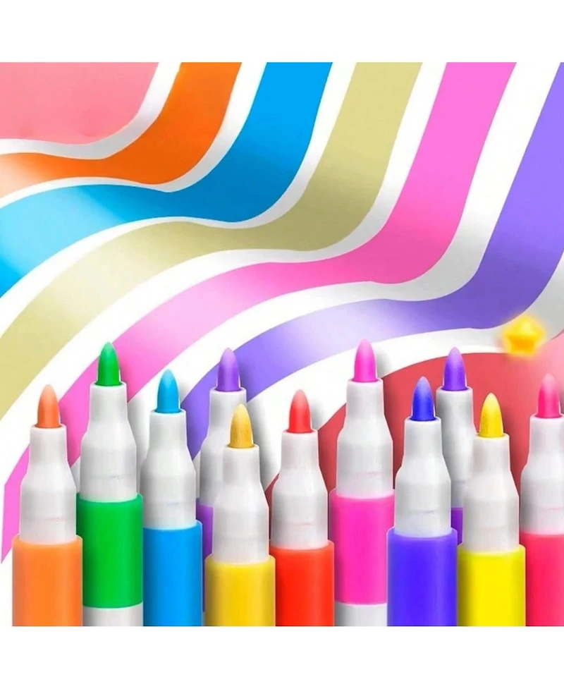 Htutwoo 24pcs Acrylic Marker Pen, Pen To Graffiti Art Of Diy Pens, Colorful Pen Sets, Waterproof, Exquisite Gift To The Student,School Supplies