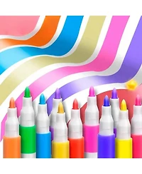 Htutwoo 24pcs Acrylic Marker Pen, Pen To Graffiti Art Of Diy Pens, Colorful Pen Sets, Waterproof, Exquisite Gift To The Student,School Supplies