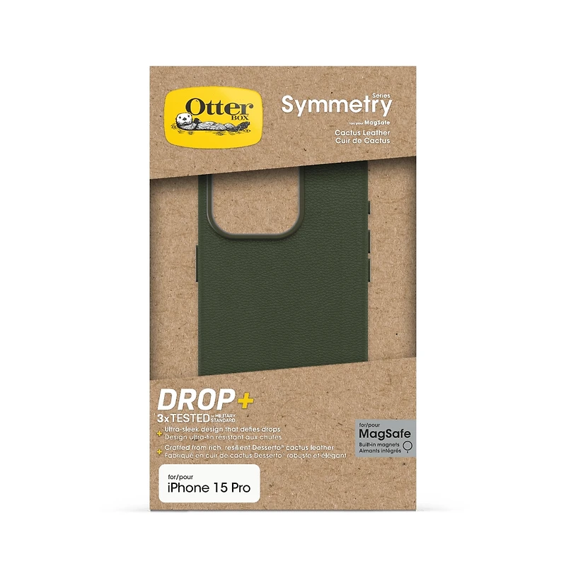 OtterBox Symmetry Cactus Leather Case for Apple iPhone 15 Pro