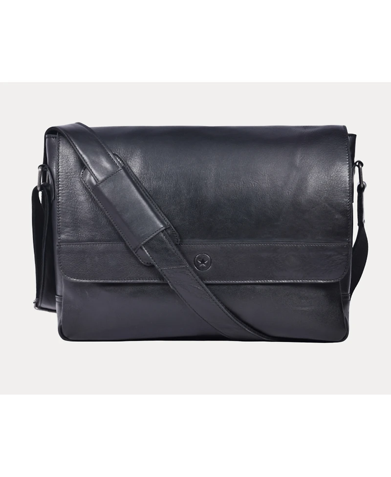 Vintage Brown Genuine Leather Messenger Bag Laptop Briefcase Satchel Crossbody Shoulder Bag for Men Women – Office, Travel & Everyday Use