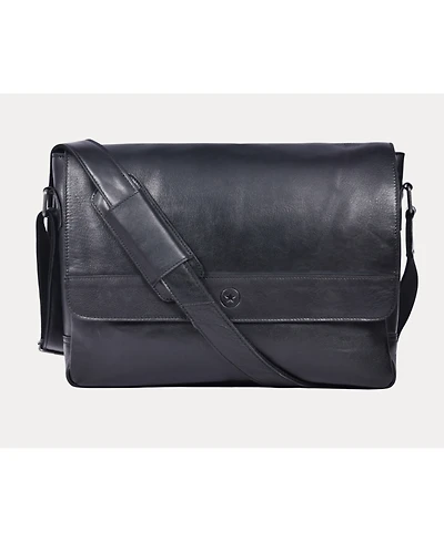 Vintage Brown Genuine Leather Messenger Bag Laptop Briefcase Satchel Crossbody Shoulder Bag for Men Women – Office, Travel & Everyday Use