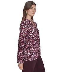 Halston Women's V-Neck Long Sleeves Tunic Top