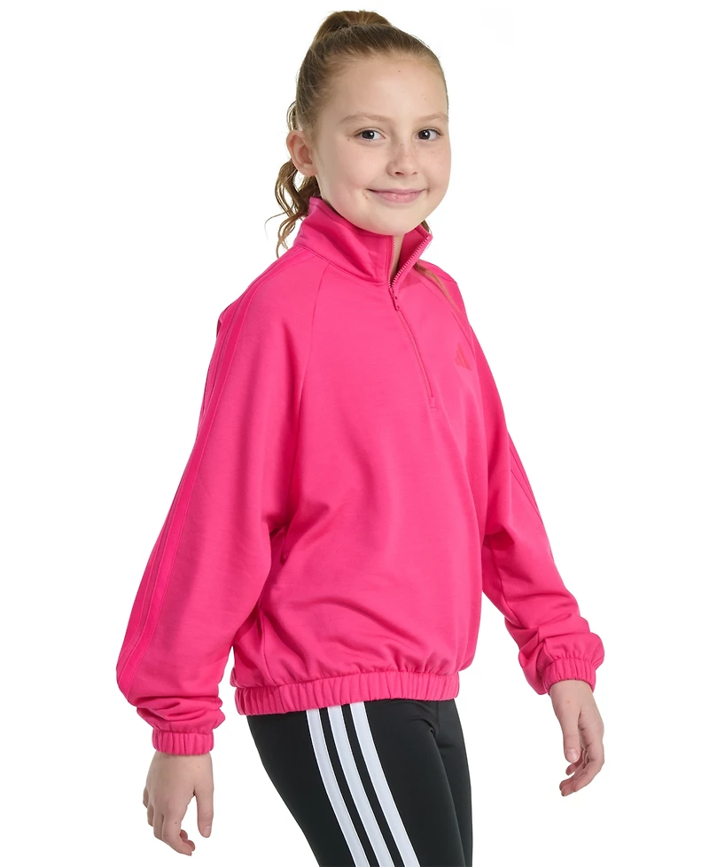 adidas Girls 8-16 Mock Neck Quarter Zip Training Sweatshirt