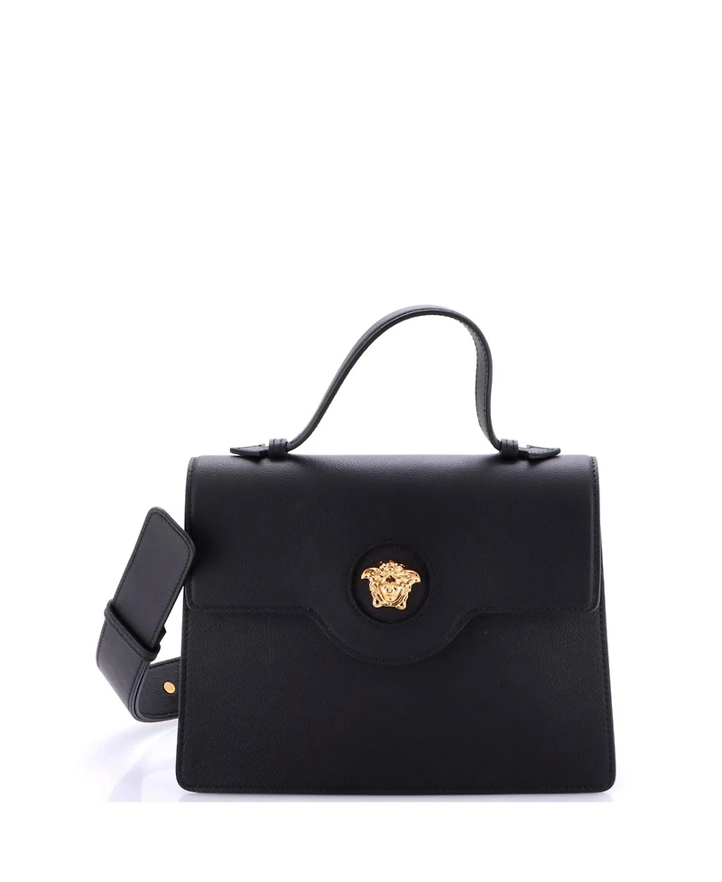 Pre-Owned Versace La Medusa Top Handle Tote Bag Leather