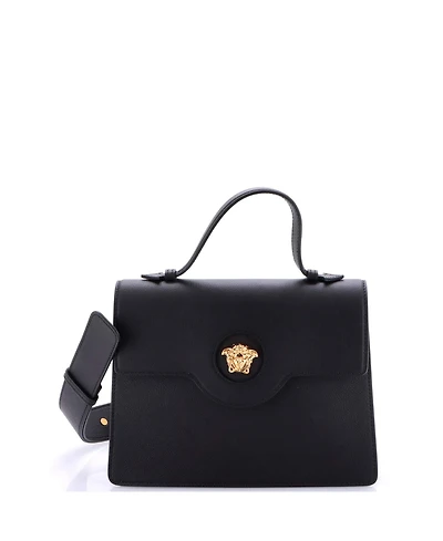 Pre-Owned Versace La Medusa Top Handle Tote Bag Leather