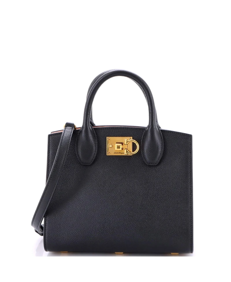 Pre-Owned Salvatore Ferragamo Small Studio Top Handle Box Bag Leather