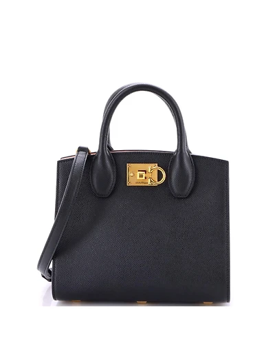 Pre-Owned Salvatore Ferragamo Small Studio Top Handle Box Bag Leather