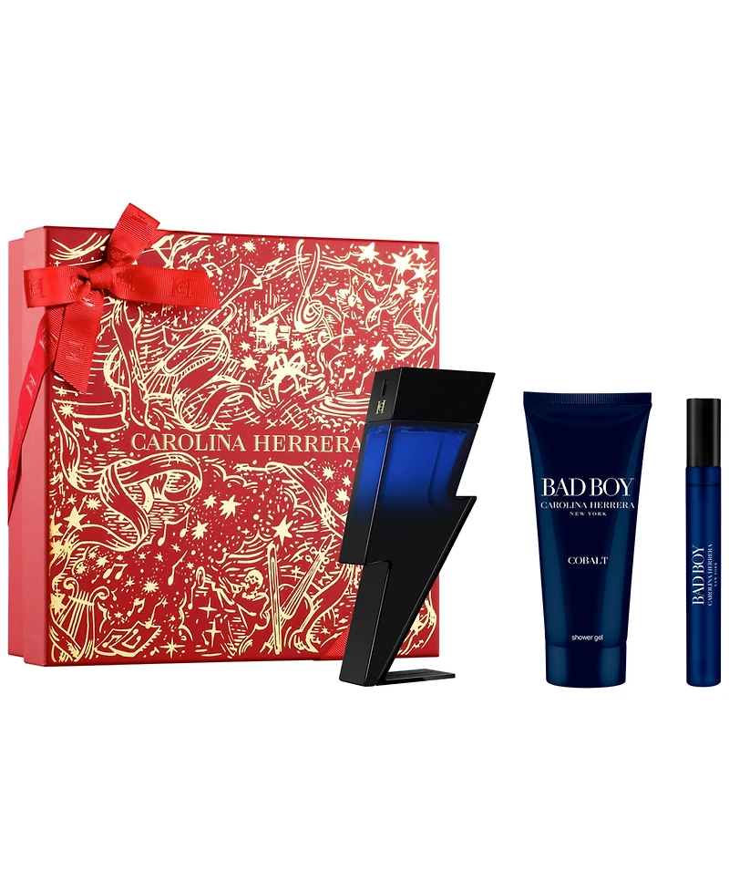Carolina Herrera Men's 3-Pc. Bad Boy Cobalt Elixir Fragrance Gift Set