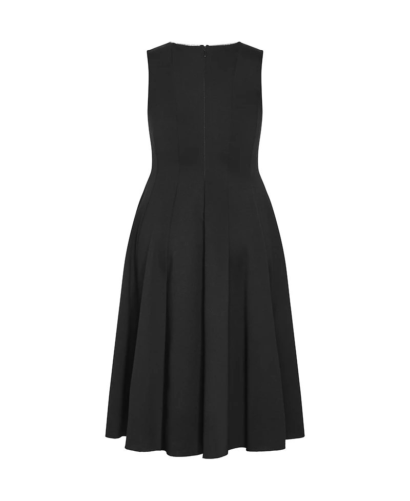 City Chic Women's Mary Skater Midi Dress
