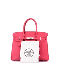 Pre-Owned Hermes Birkin 30 Handbag Pink Epsom with Palladium Hardware