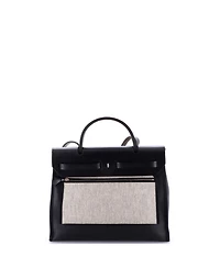 Pre-Owned Hermes 31 Herbag Zip Berline Vache Canvas and Leather