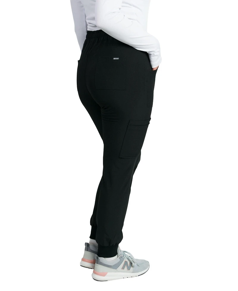 Medgear Women's 4-Way Stretch Jogger Scrubs Pant with 8 Pockets