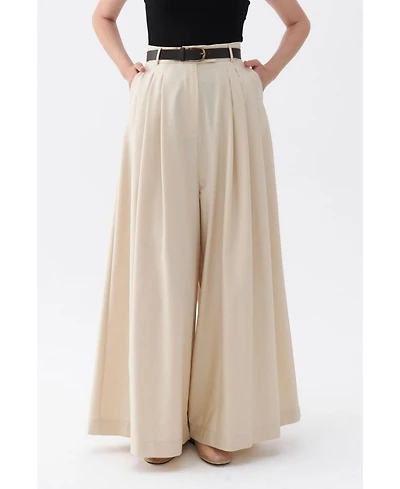 Nocturne Women's Belted Palazzo Trousers