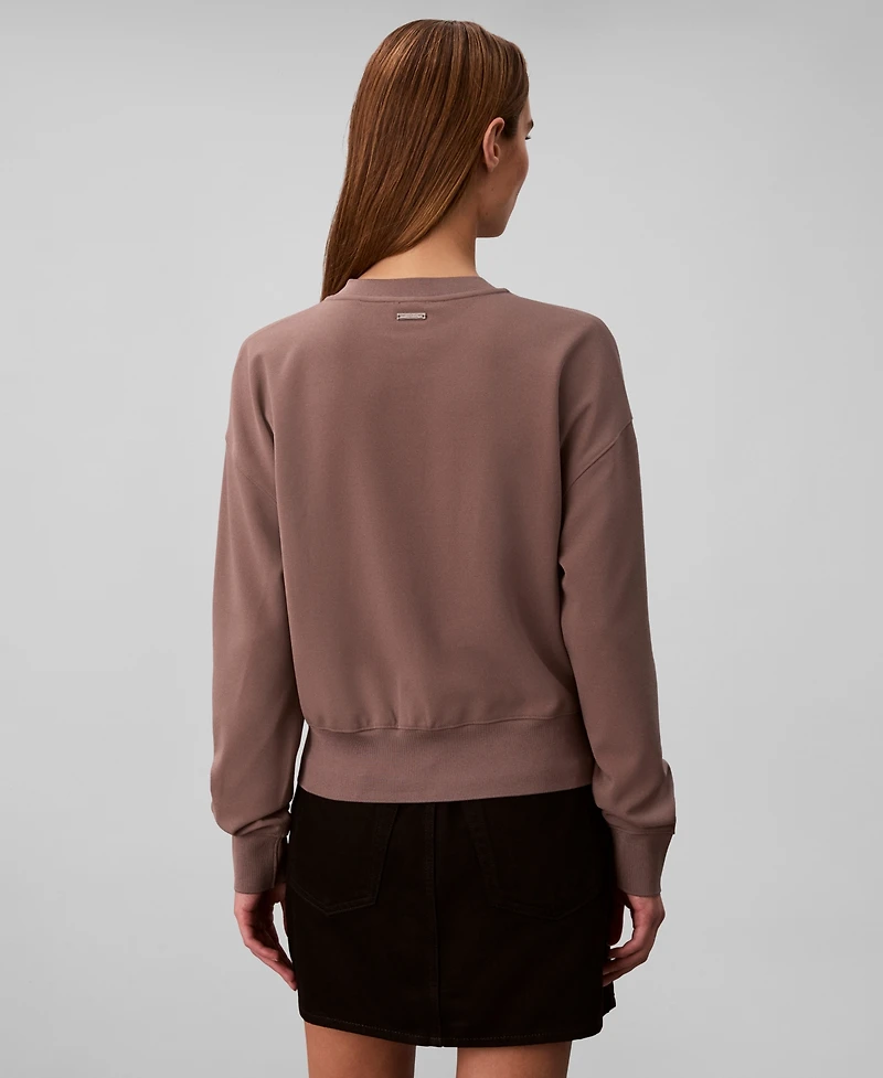 Calvin Klein Women's Crewneck Zip Front Cardigan Jacket