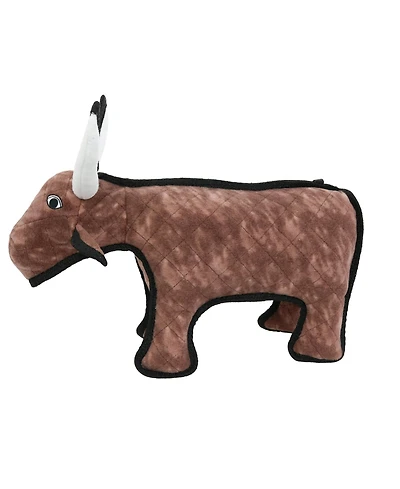 Tuffy Medium Barnyard Bull, Durable Plush Dog Toy
