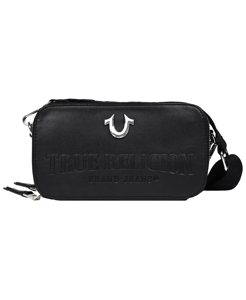 True Religion Double-Zip Horseshoe Camera Bag