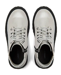 Lands' End Girls Zip Up Lugged Boots