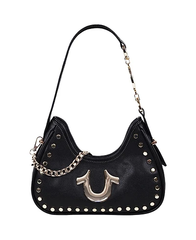 True Religion Studded Pebble Hobo Bag