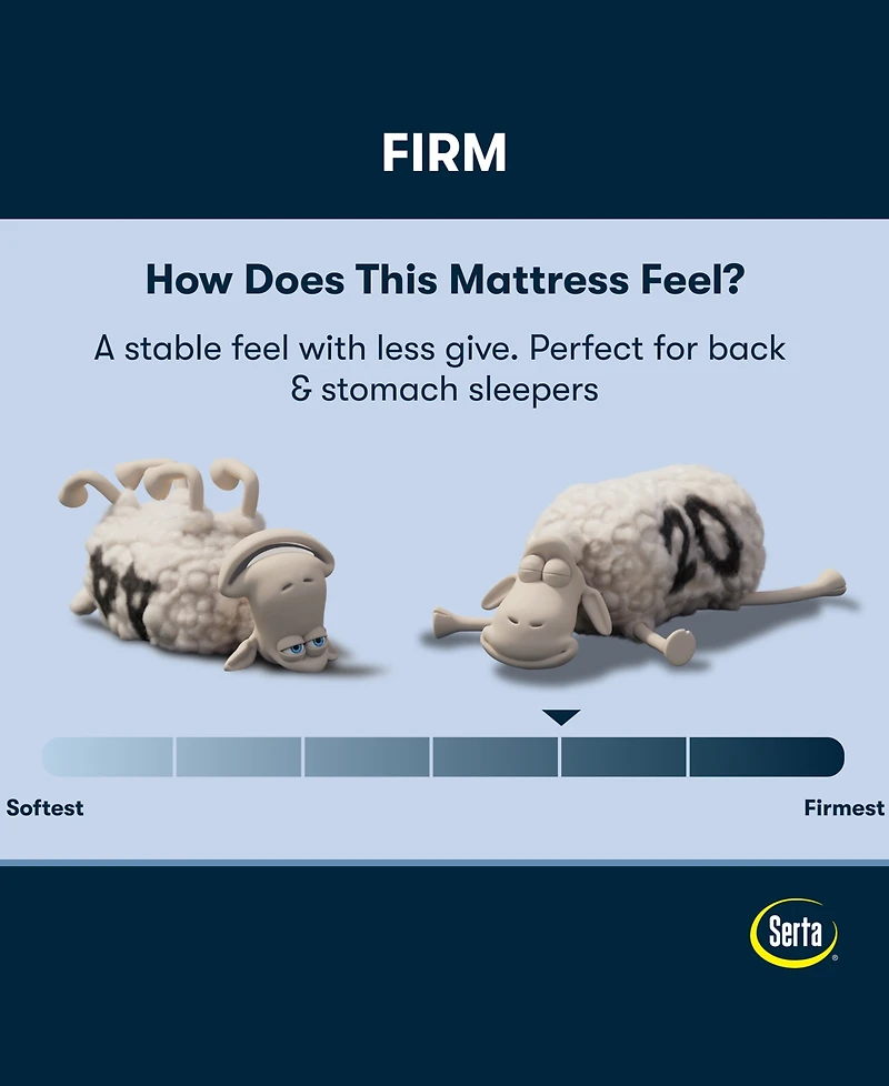 Serta Perfect Sleeper Cobra Lily 10.5" Firm Tight Top Mattress, Queen Split