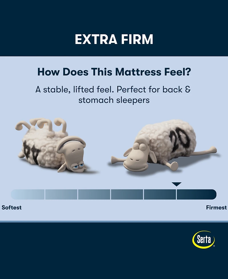 Serta Perfect Sleeper Osiria Rose 12" Extra Firm Tight Top Mattress Set, Twin