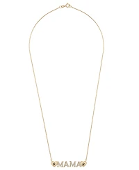 Wrapped Dog Mama Design Diamond Necklace (1/5 ct. t.w.) in 10K Yellow Gold