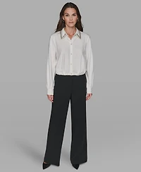 Karl Lagerfeld Paris Women's Sparkle Collar Top