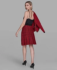 Karl Lagerfeld Paris Women's Pull-On Pleated Sweater Skirt